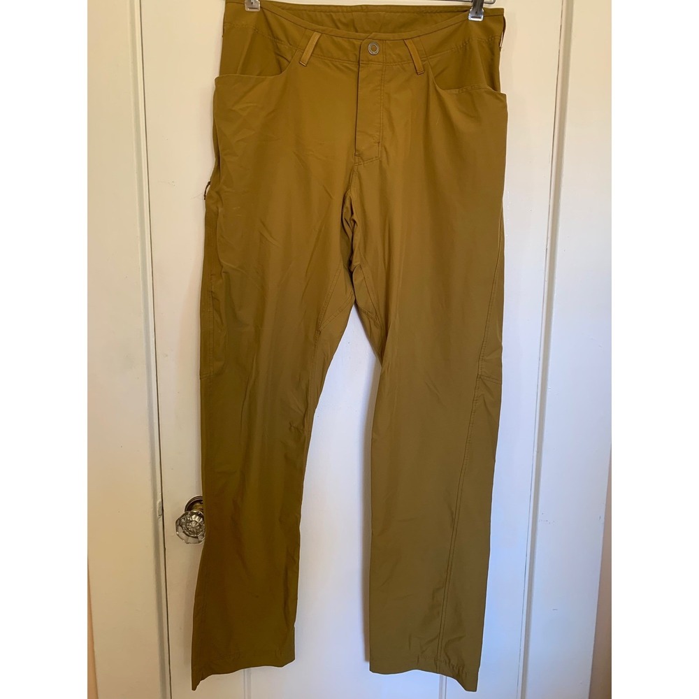 Arcteryx Mens Palisade Hiking Pants 32 Tan Brown Nylon Spandex Straight Leg